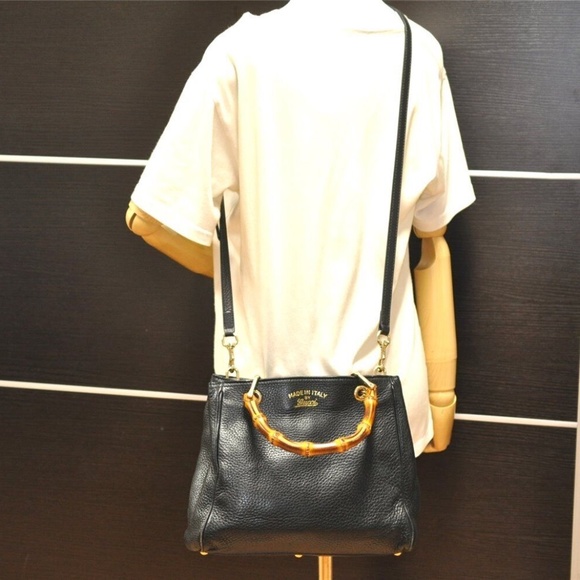 Gucci Bamboo Shopper Leather Tote with crossbody - Picture 8 of 16